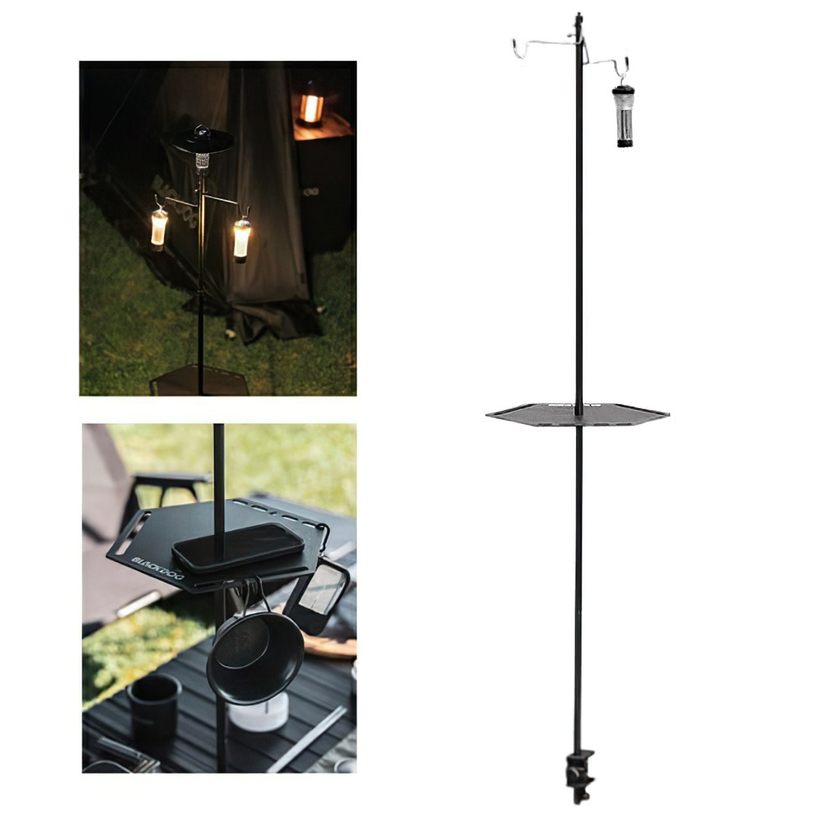Mâm Lục Giác Bằng Nhôm Cắm Trại Blackdog Camping Lamp Stand Hex Tray BD-DP001