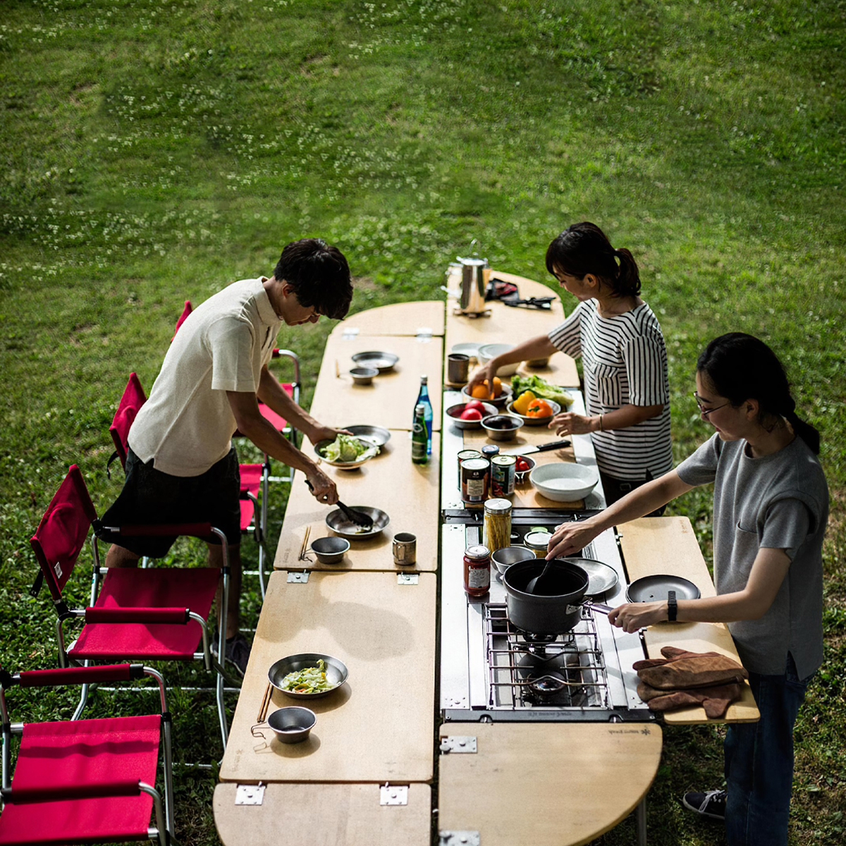 Mặt Bàn Lắp Ghép Cắm Trại Snowpeak Multi-Function Table Bamboo Ck-116Tr