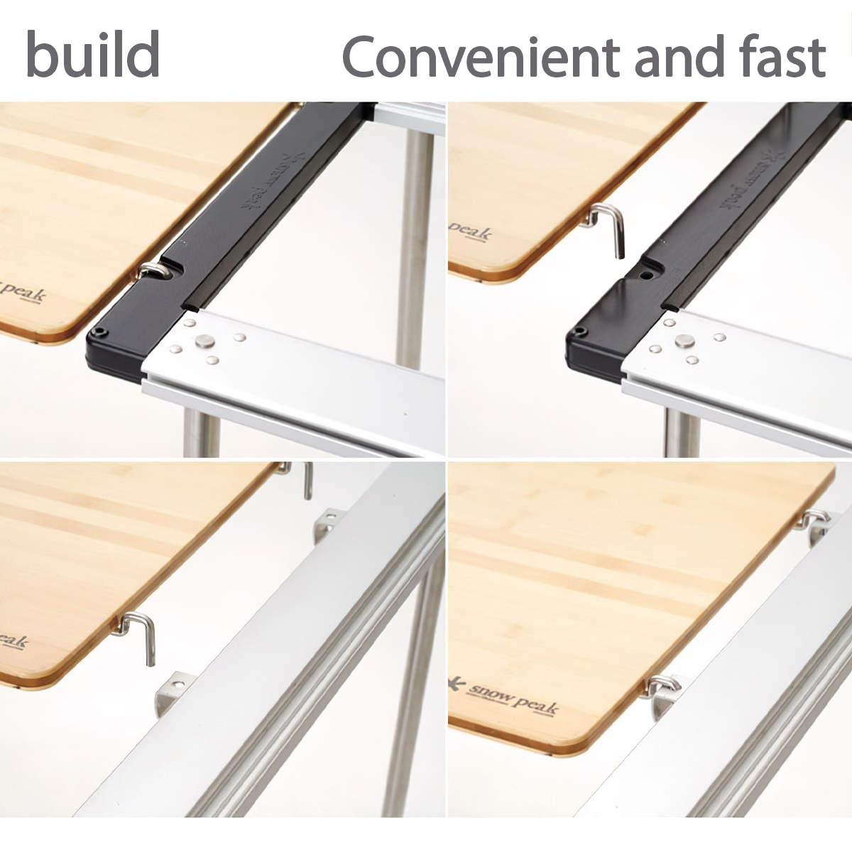 Snowpeak Multi-Function Table Long Bamboo Mặt Bàn Lắp Ghép Cắm Trại
