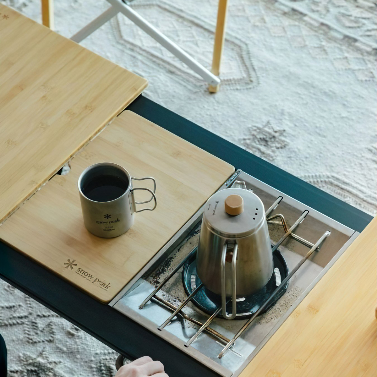 Snowpeak Wood Table W Bamboo CK-126TR Mặt Bàn Lắp Ghép Cắm Trại