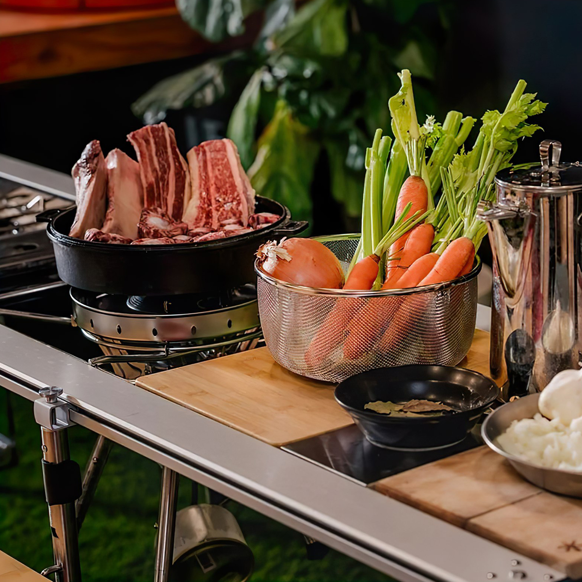 Snowpeak Wood Table W Bamboo CK-126TR Mặt Bàn Lắp Ghép Cắm Trại