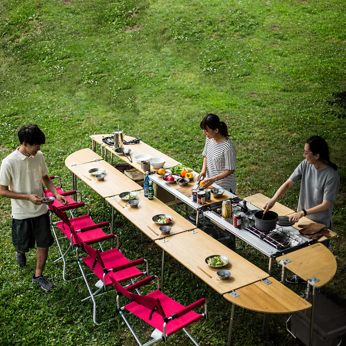 Snowpeak Wood Table W Bamboo CK-126TR Mặt Bàn Lắp Ghép Cắm Trại