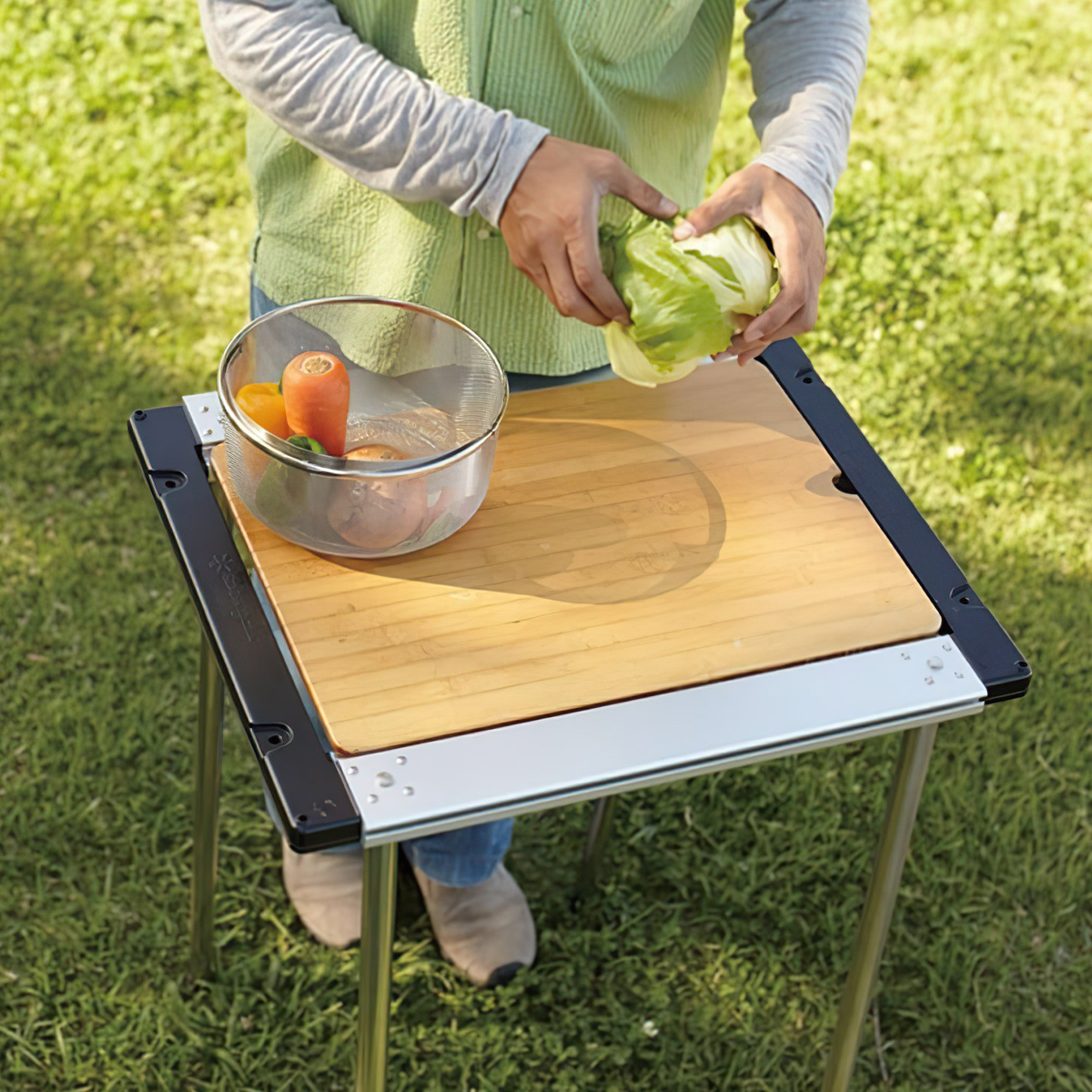 Mặt Bàn Lắp Ghép Cắm Trại Snowpeak Wood Table W Bamboo