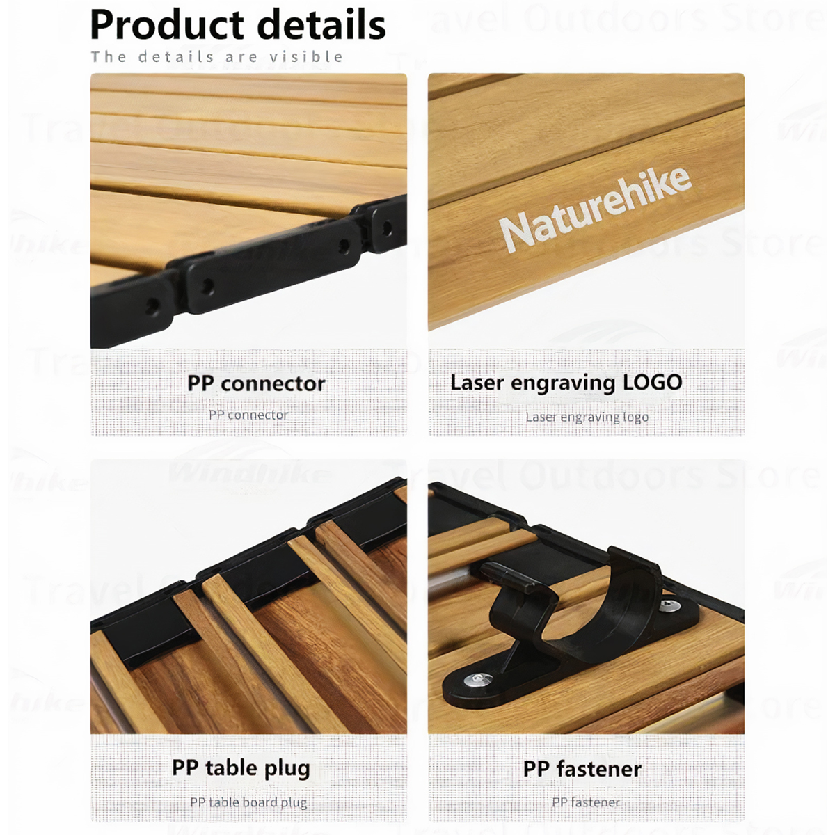 NatureHike CNH22JU036 Mặt bàn nhôm cho giường gấp dã ngoại XJC03