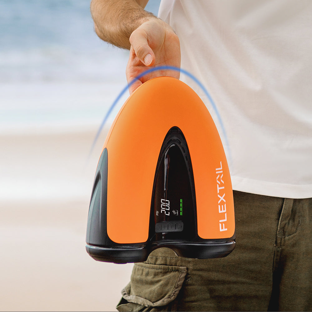 Flextail MAX SUP PUMP - Máy Bơm Không Dây 20PSI Cho Thuyền SUP & Dù Lượn - Cordless Rechargeable Air Pump for SUP & KITE