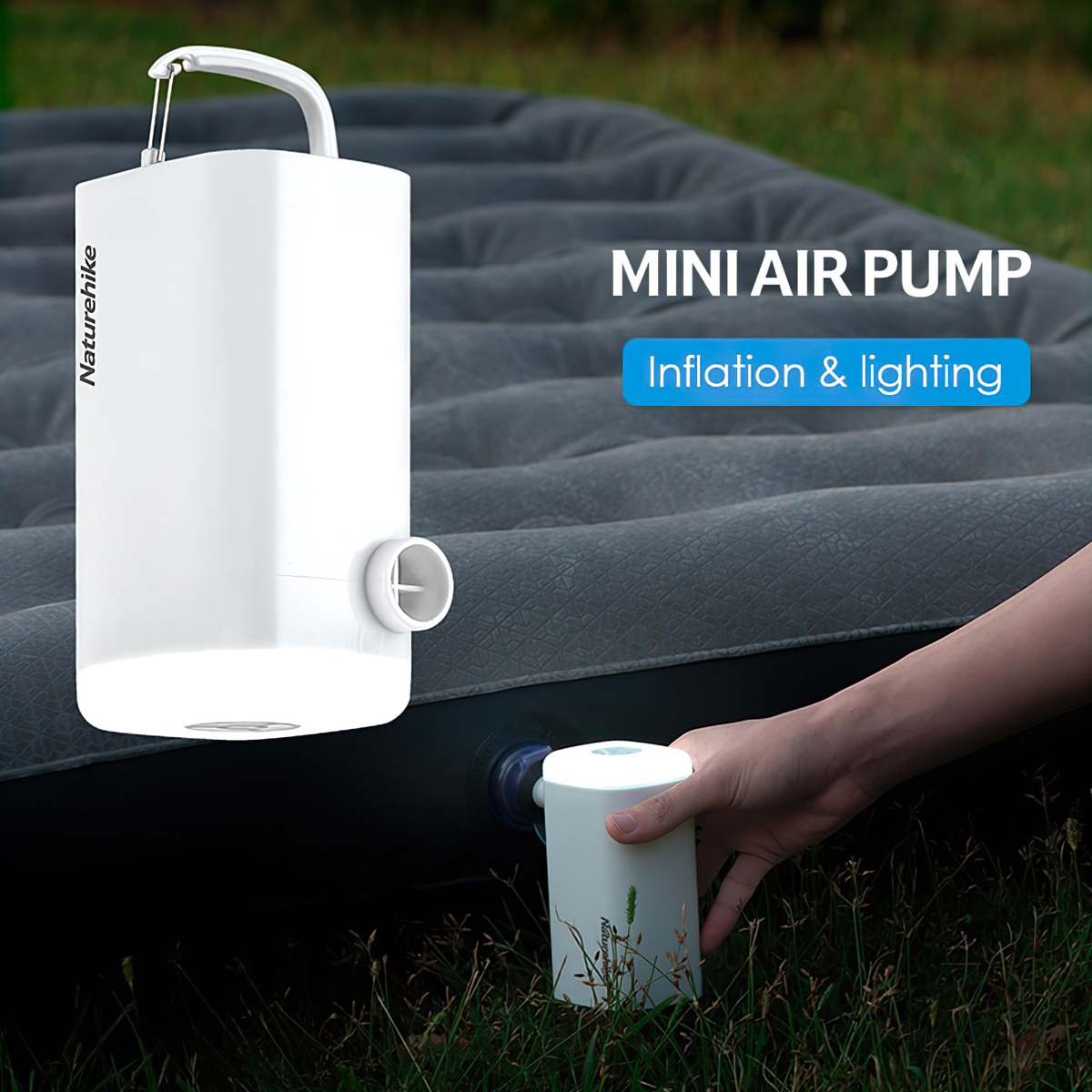 Naturehike Máy Bơm Hơi Đa Năng Mini Cầm Tay Tiện Lợi