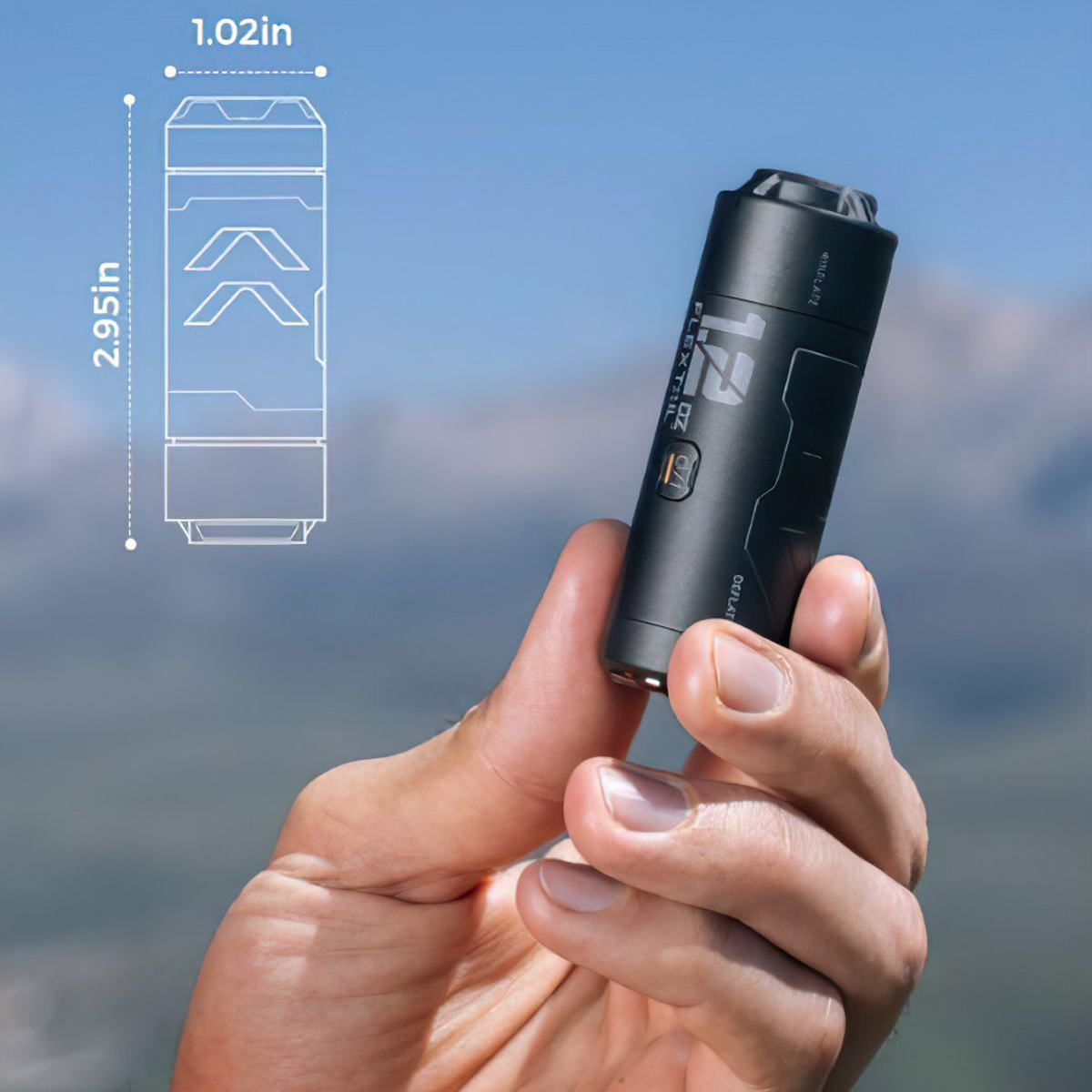 Flextail Zero Pump Máy bơm hơi đệm gối hơi cắm trại đa năng hút chân không ( tặng 1 viên pin RCR123A Flextail )