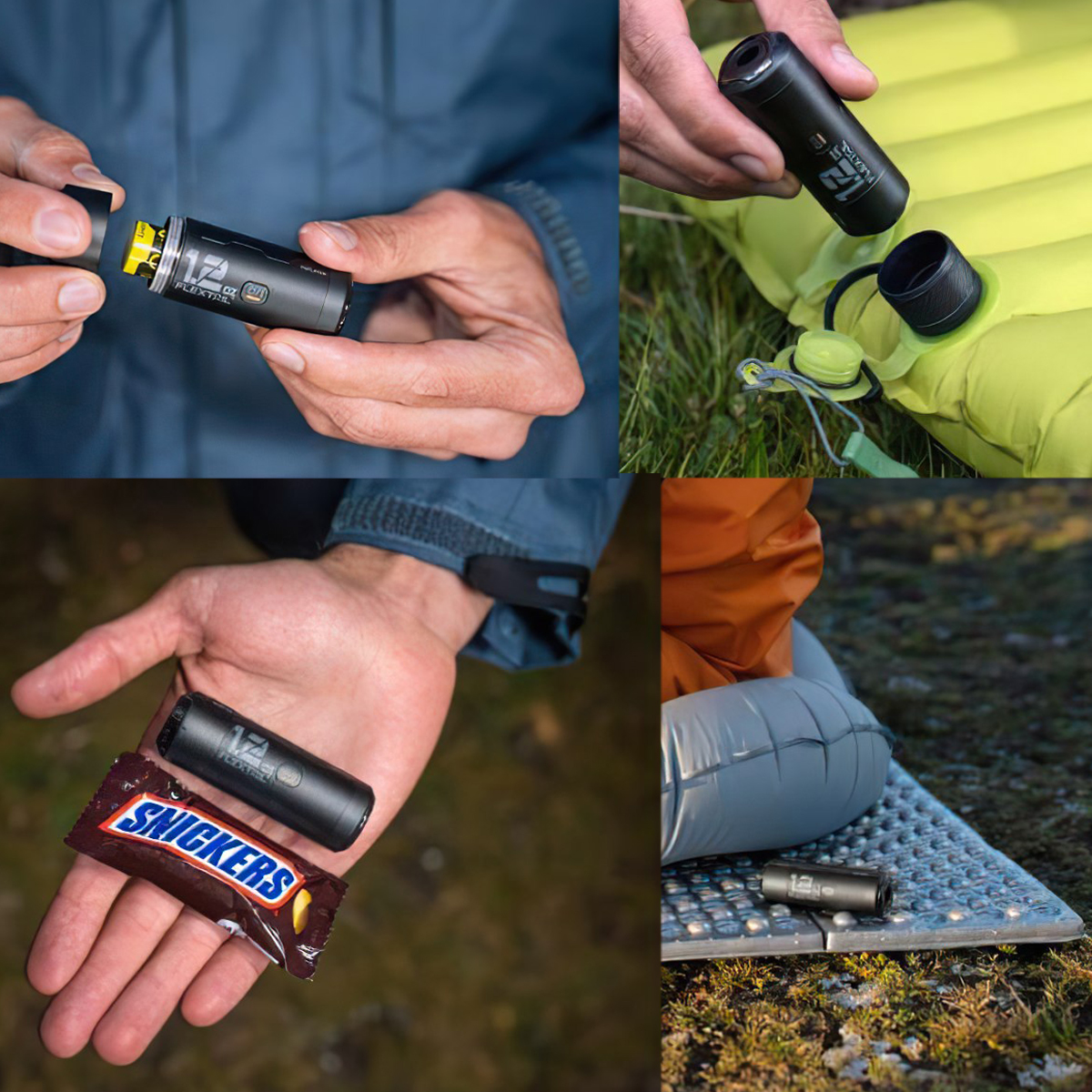 Flextail Zero Pump Máy bơm hơi đệm gối hơi cắm trại đa năng hút chân không ( tặng 1 viên pin RCR123A Flextail )