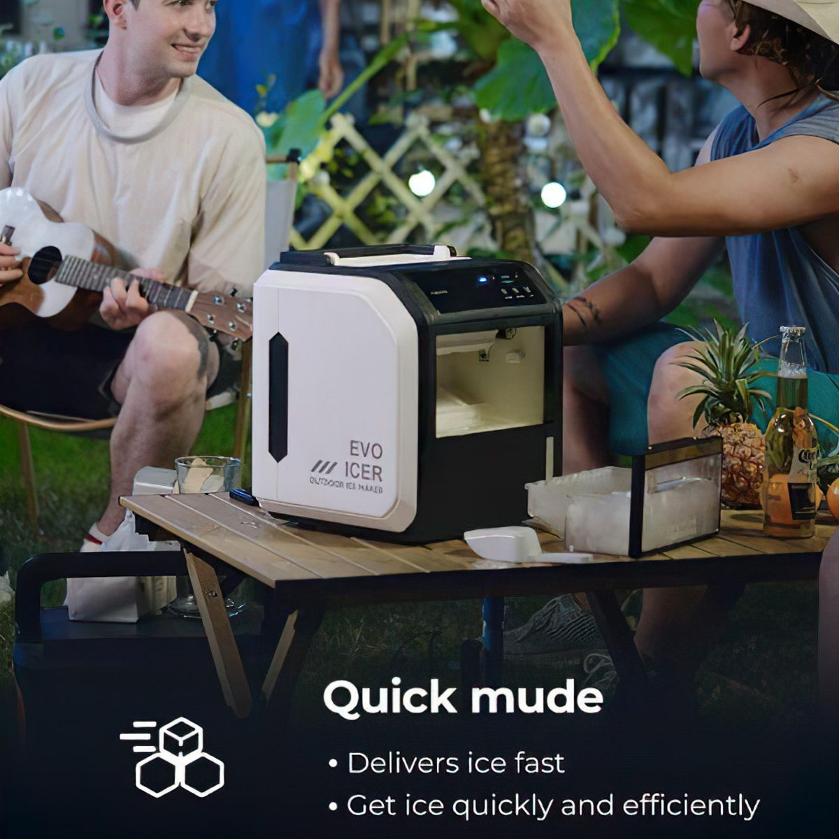 Flextail EVO ICERMáy làm đá chạy bằng pin dã ngoại cắm trại