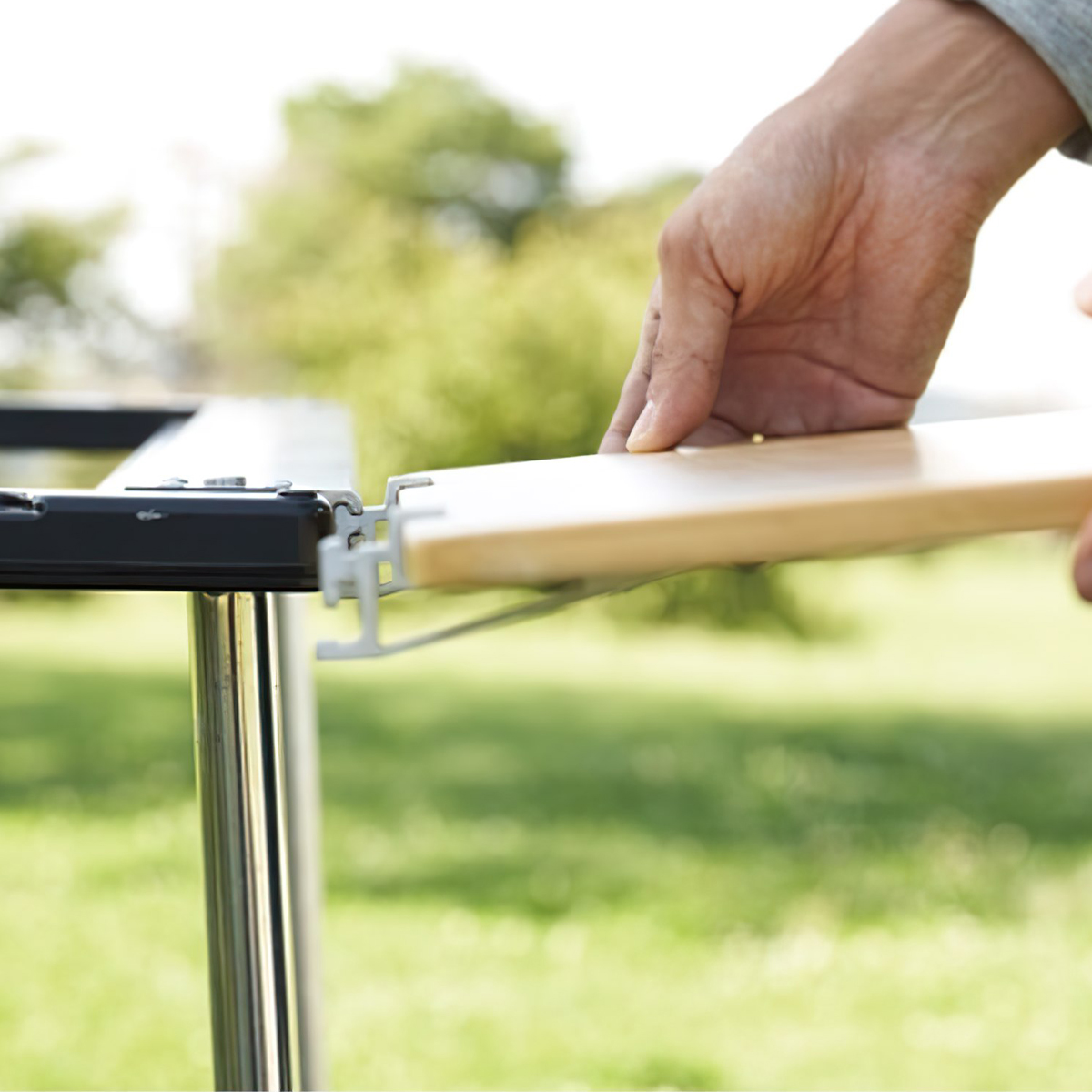 Snowpeak Igt Slide Top Long Half Bamboo Miếng Gỗ Bàn Cắm Trại Gắn Thêm Cho Bàn