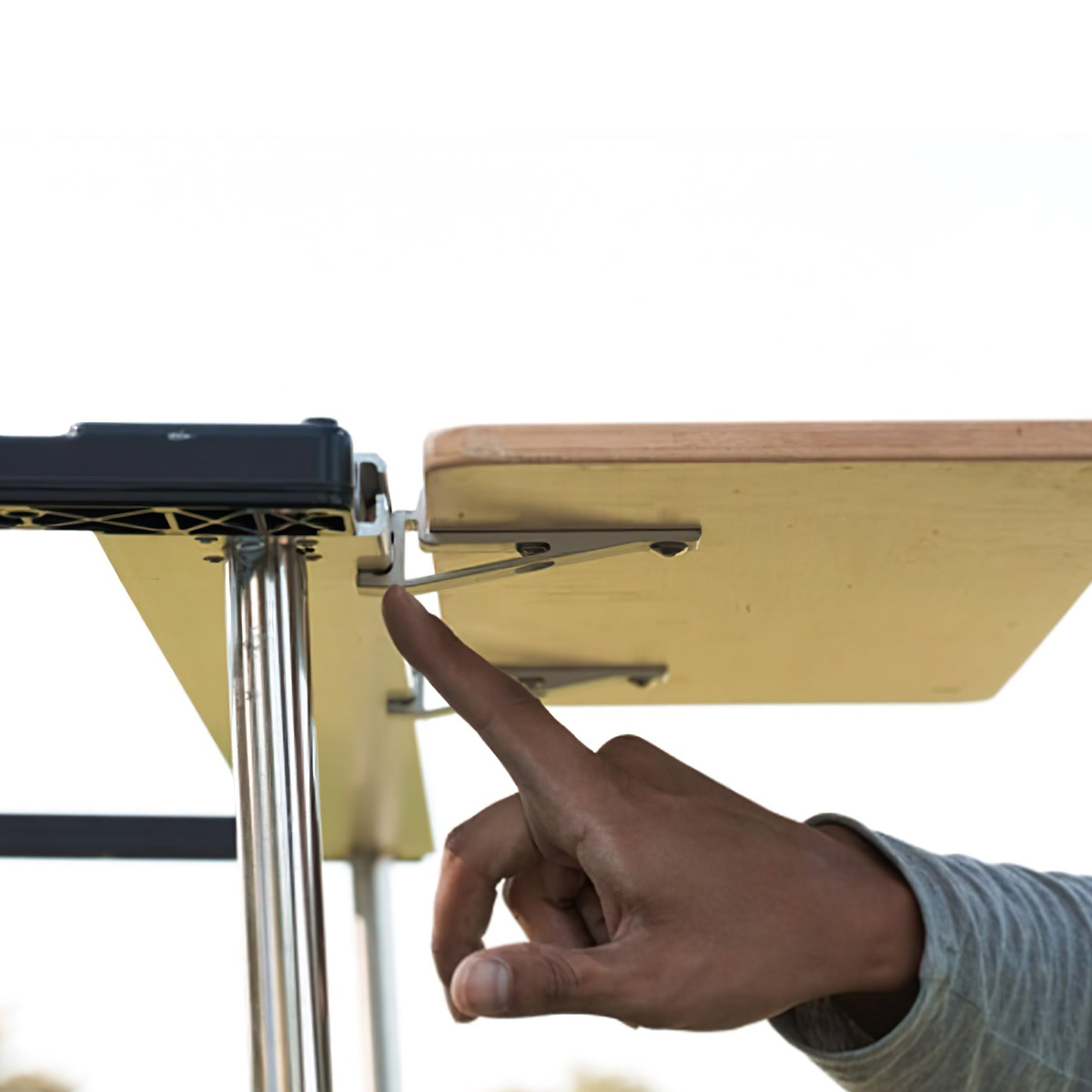 Snowpeak Igt Slide Top Long Half Bamboo Miếng Gỗ Bàn Cắm Trại Gắn Thêm Cho Bàn