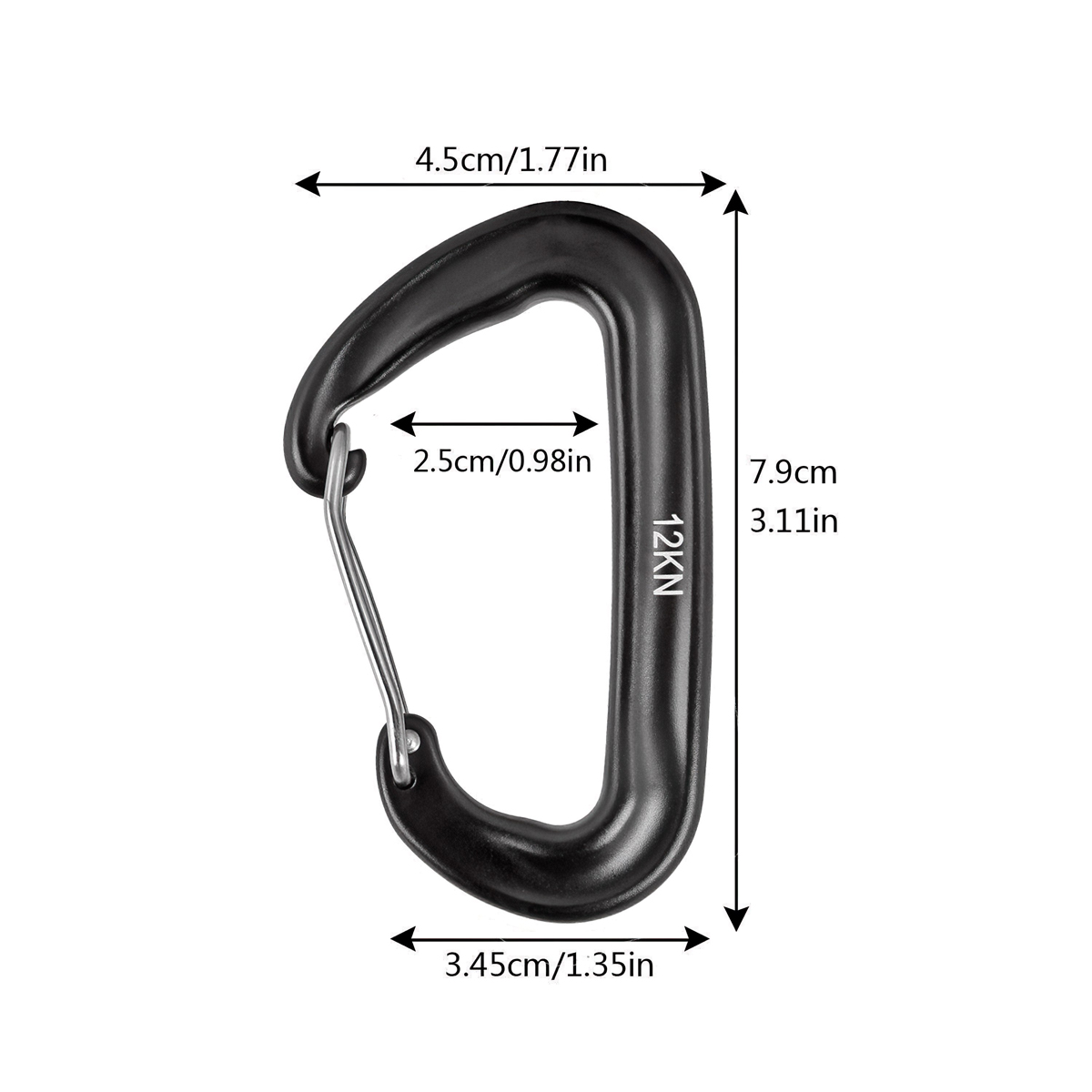 Madfox 12Kn Móc Carabiner Nhôm Chịu Lực