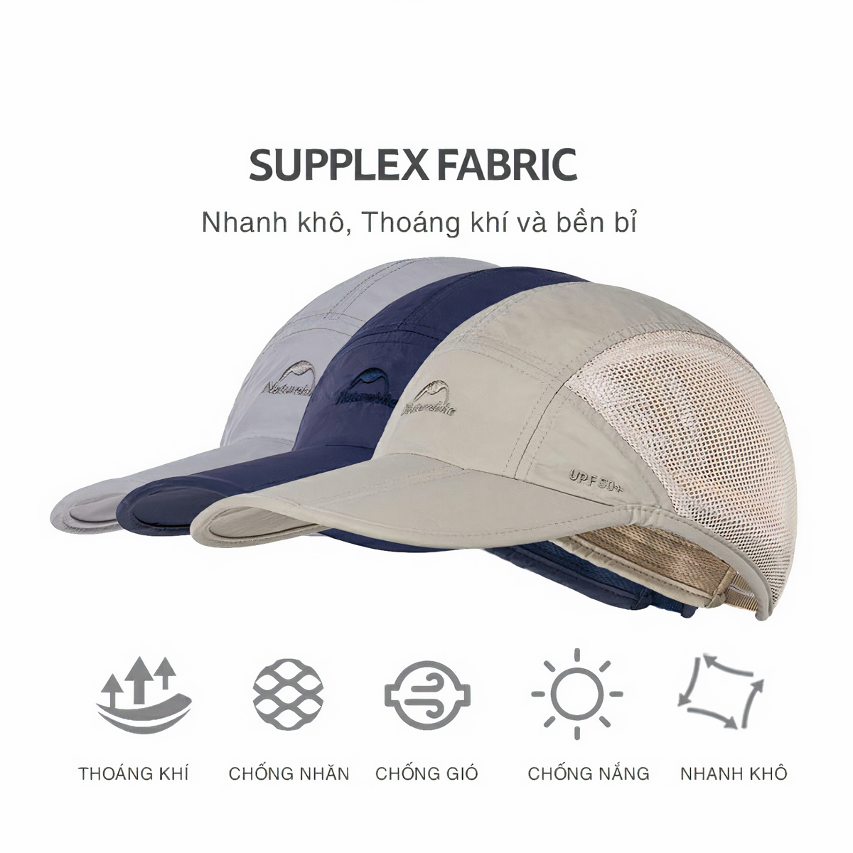 Naturehike Mũ Lưỡi Trai Gấp Gọn Nam Nữ