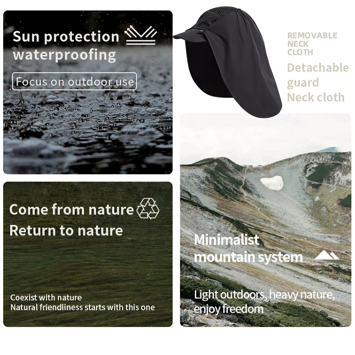 Mũ Lưỡi Trai Kèm Lớp Phủ Gáy Cắm Trại Naturehike