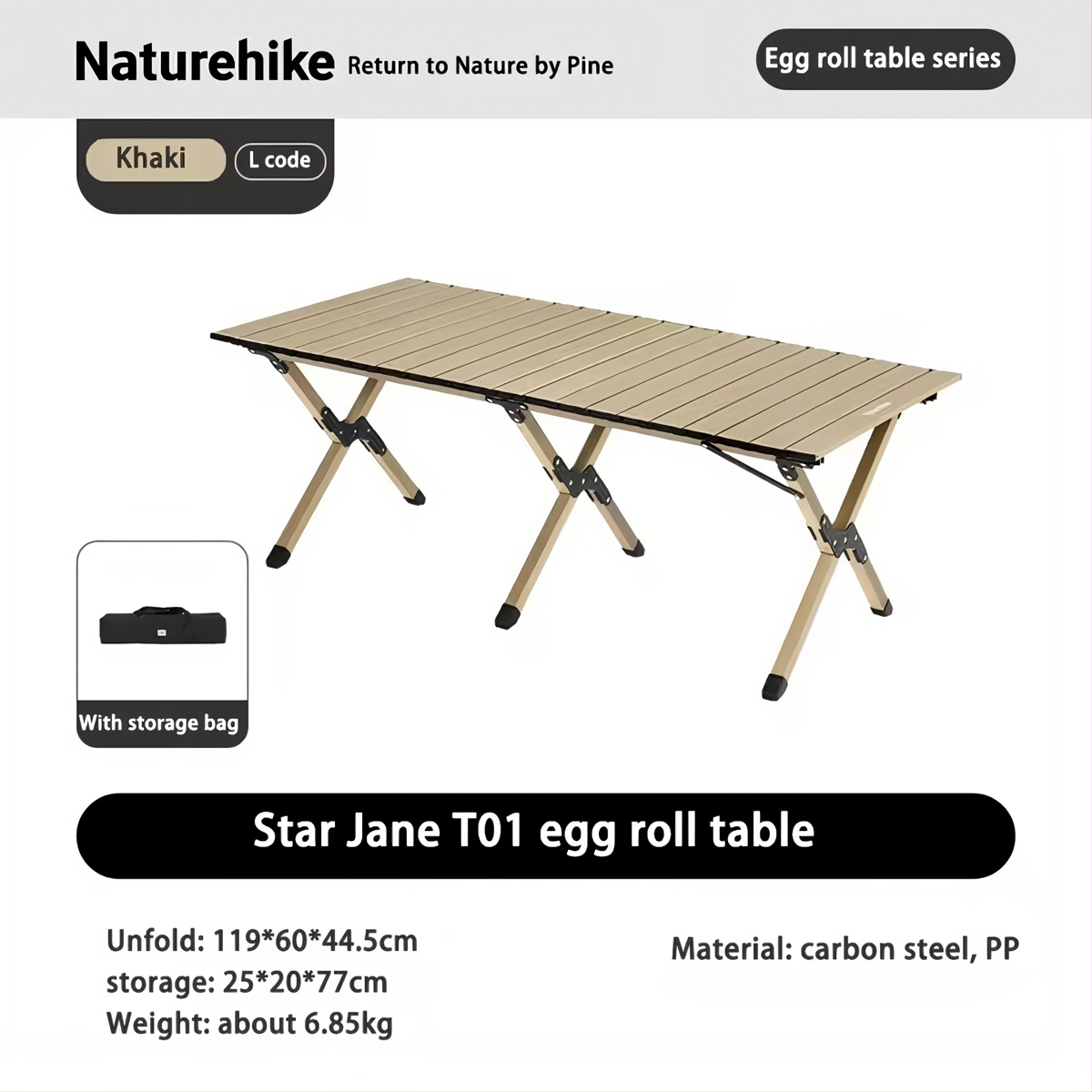 Naturehike Bàn Xếp Siêu Gọn Cắm Trại T01 - CNK2550JJ018