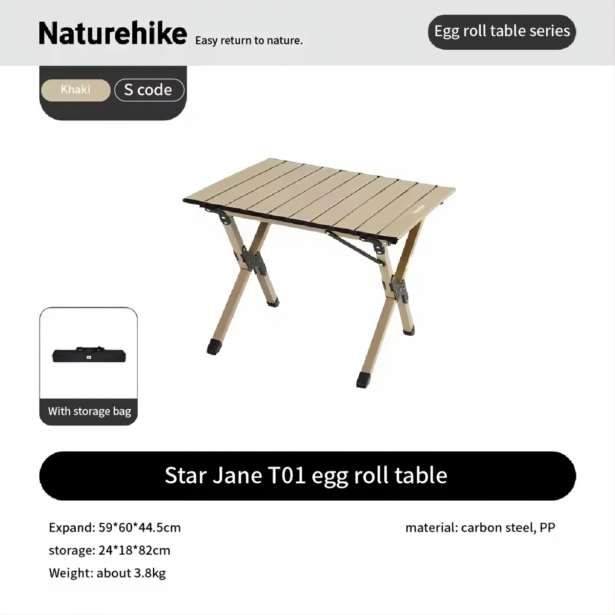 Naturehike Bàn Xếp Siêu Gọn Cắm Trại T01 - CNK2550JJ018