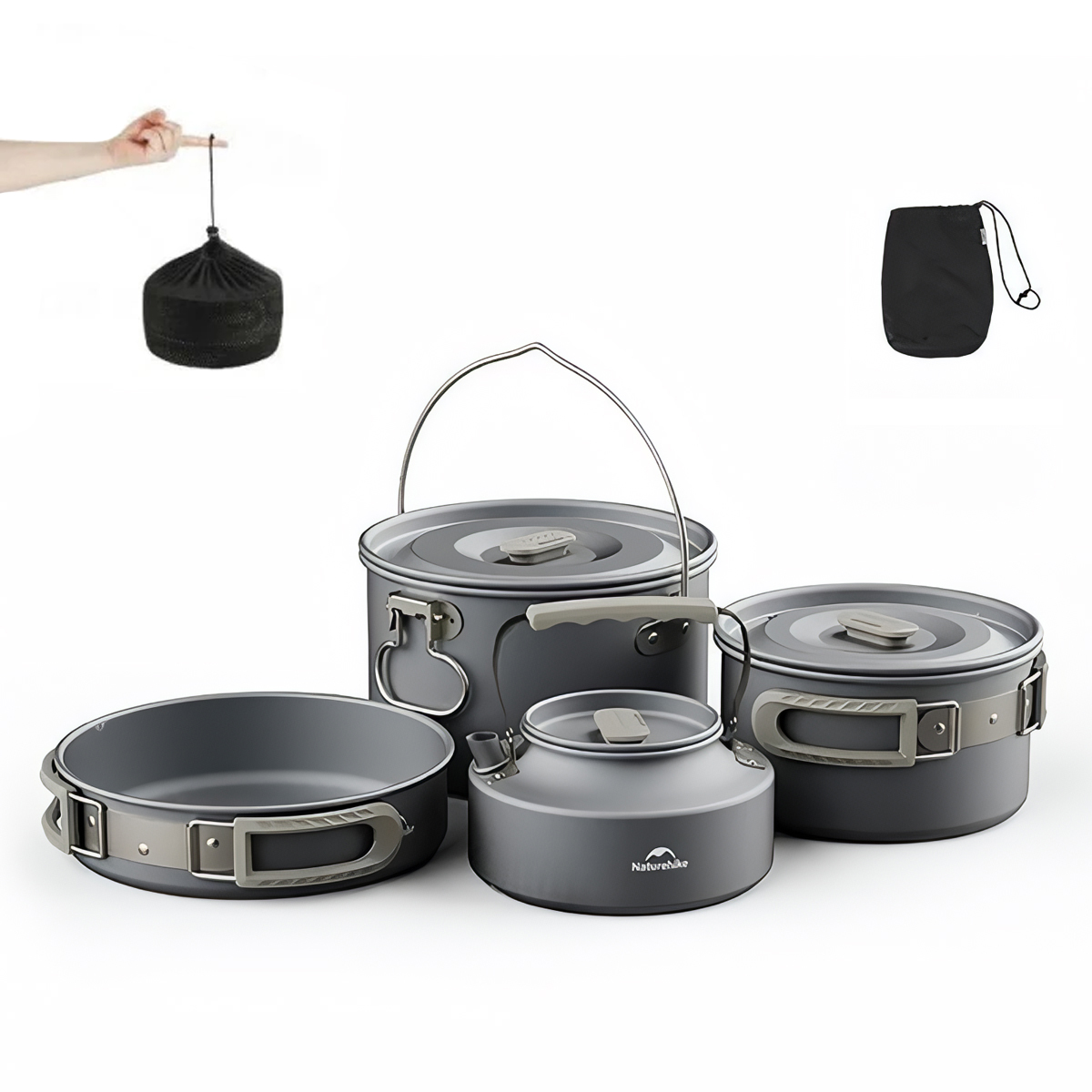 Naturehike Bộ Nồi Nhôm Cắm Trại Cao Cấp CNK2450CF010