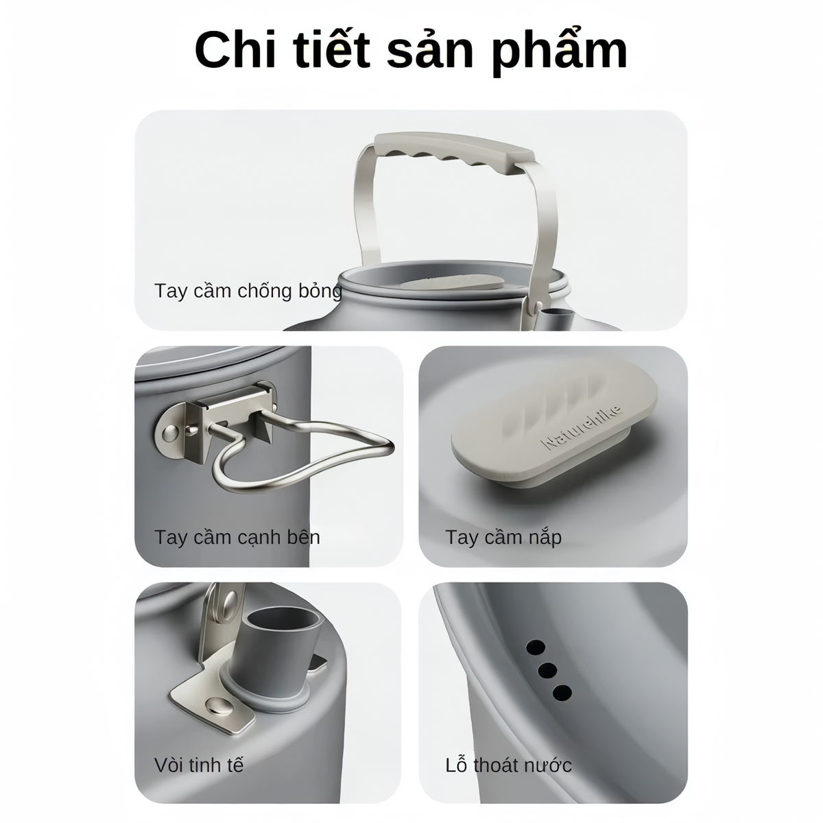 Naturehike Bộ Nồi Nhôm Cắm Trại Cao Cấp CNK2450CF010