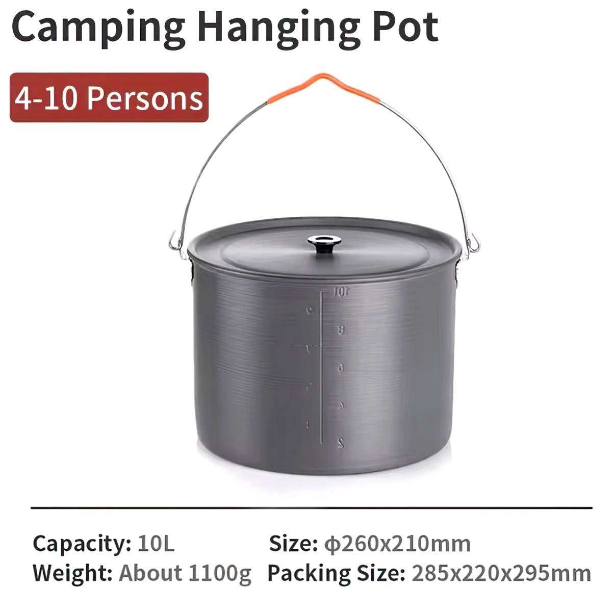 Naturehike Bộ Nồi Treo Cắm Trại NH19CJ003 Hai Mẫu 6 Và 10 Lít