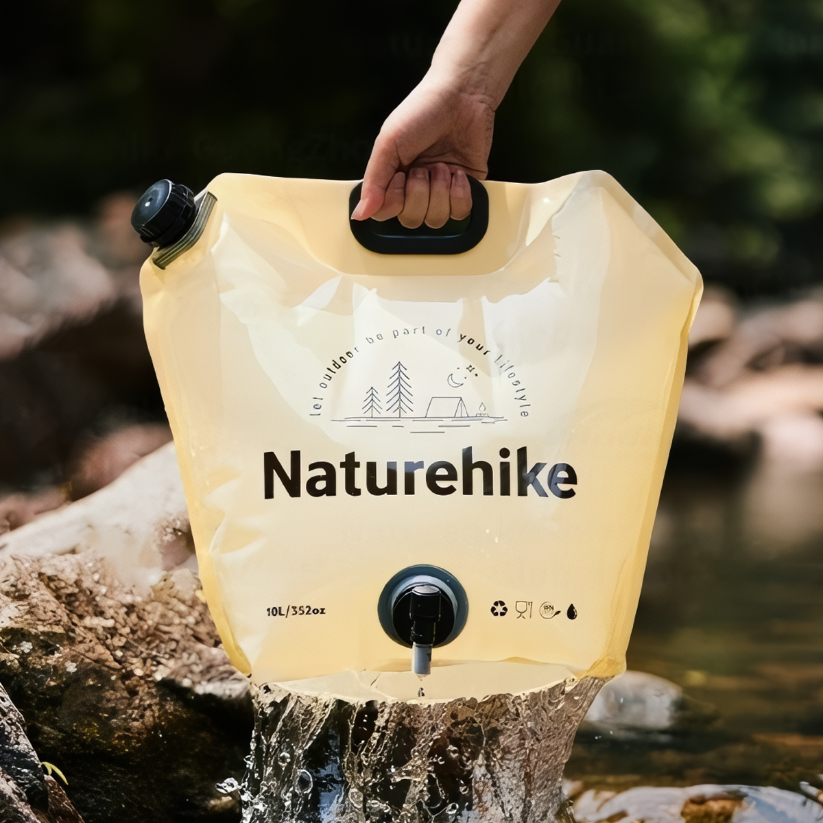 Naturehike Can Đựng Nước Mềm 10L Cắm Trại Dã Ngoại CNK2450CF027