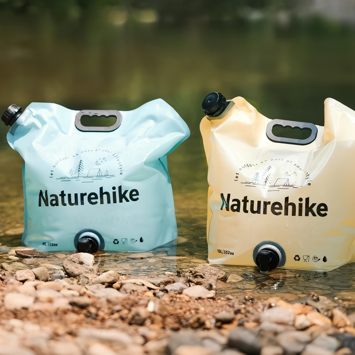 Naturehike Can Đựng Nước Mềm 10L Cắm Trại Dã Ngoại CNK2450CF027