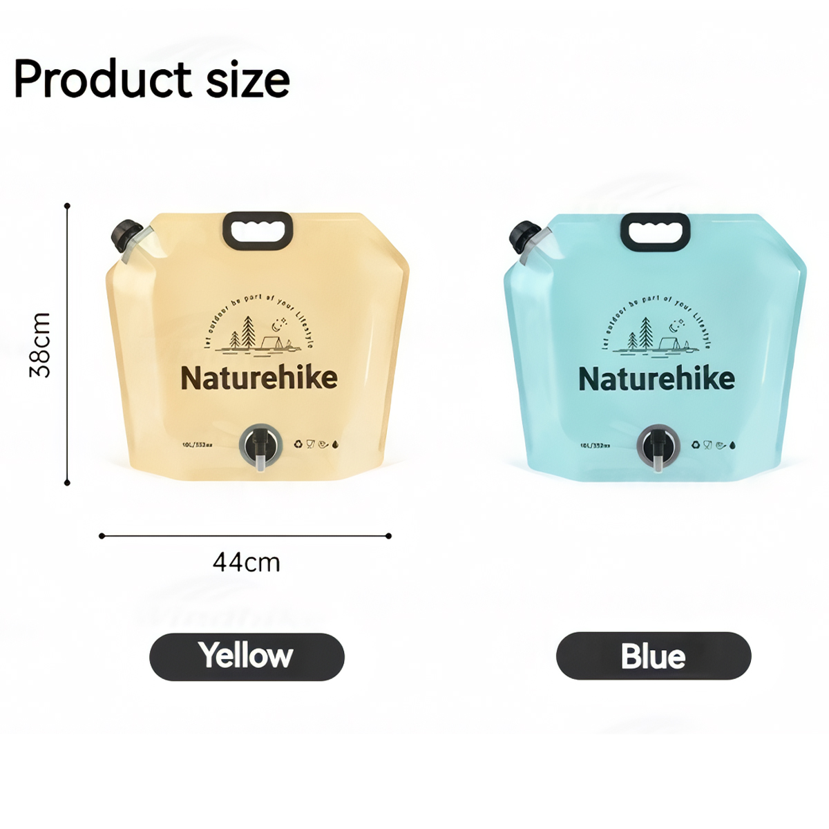 Naturehike Can Đựng Nước Mềm 10L Cắm Trại Dã Ngoại CNK2450CF027