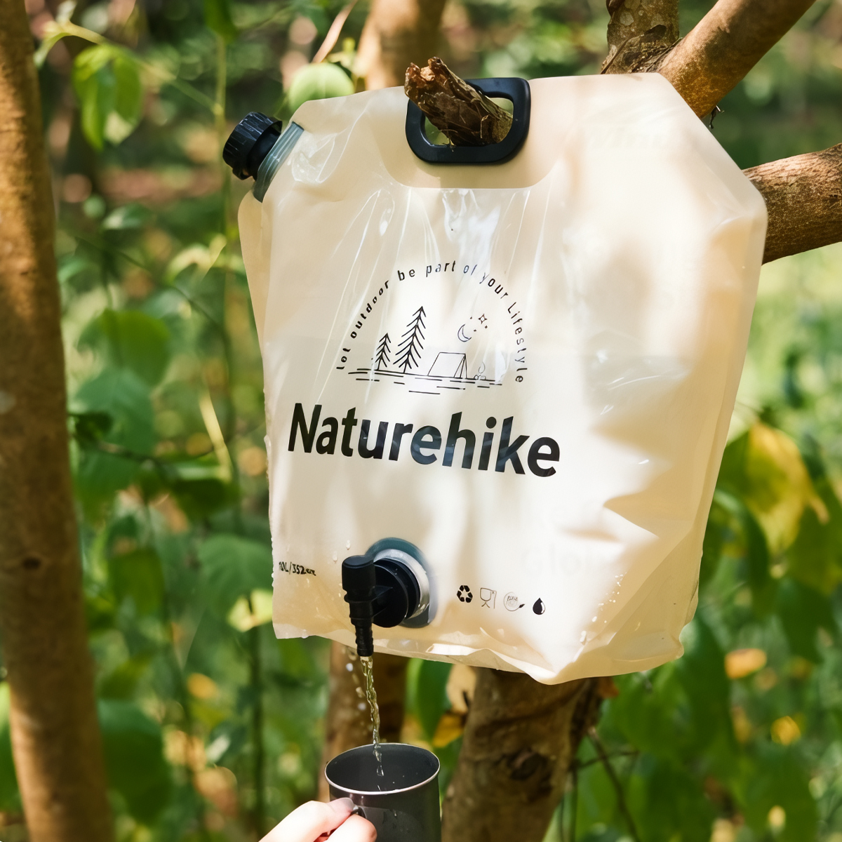 Naturehike Can Đựng Nước Mềm 10L Cắm Trại Dã Ngoại CNK2450CF027