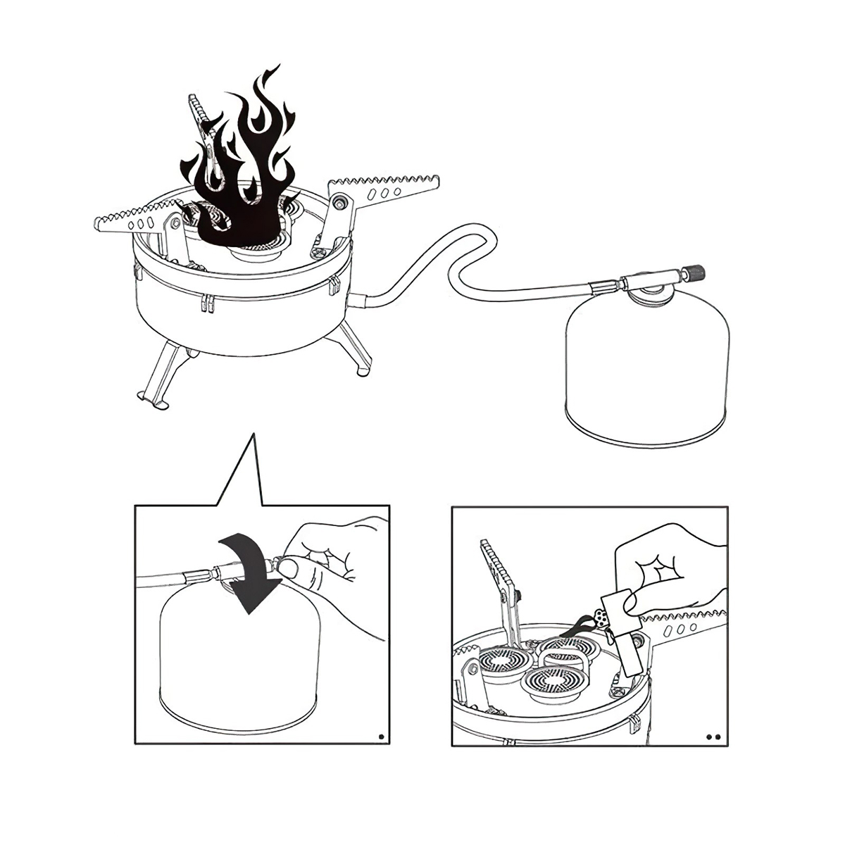 Naturehike Bếp Gas Mini IGT 3 Đầu Đốt Cắm Trại CNK2450CF019