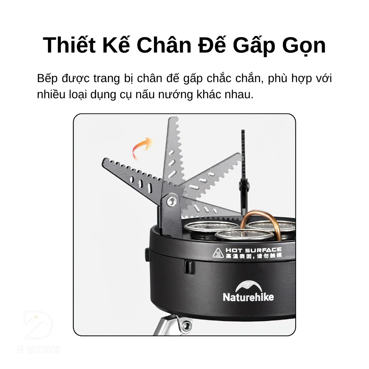 Naturehike Bếp Gas Mini IGT 3 Đầu Đốt Cắm Trại CNK2450CF019