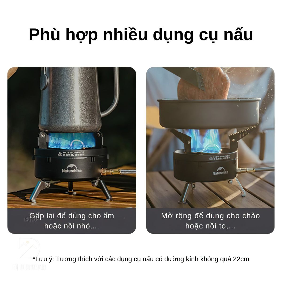 Naturehike Bếp Gas Mini IGT 3 Đầu Đốt Cắm Trại CNK2450CF019