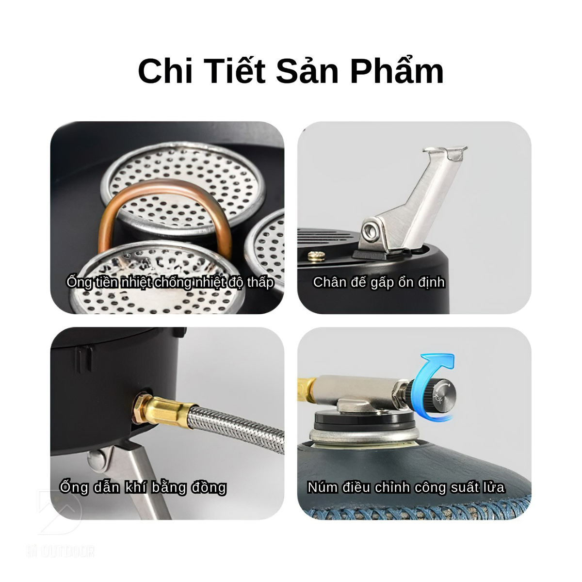 Naturehike Bếp Gas Mini IGT 3 Đầu Đốt Cắm Trại CNK2450CF019