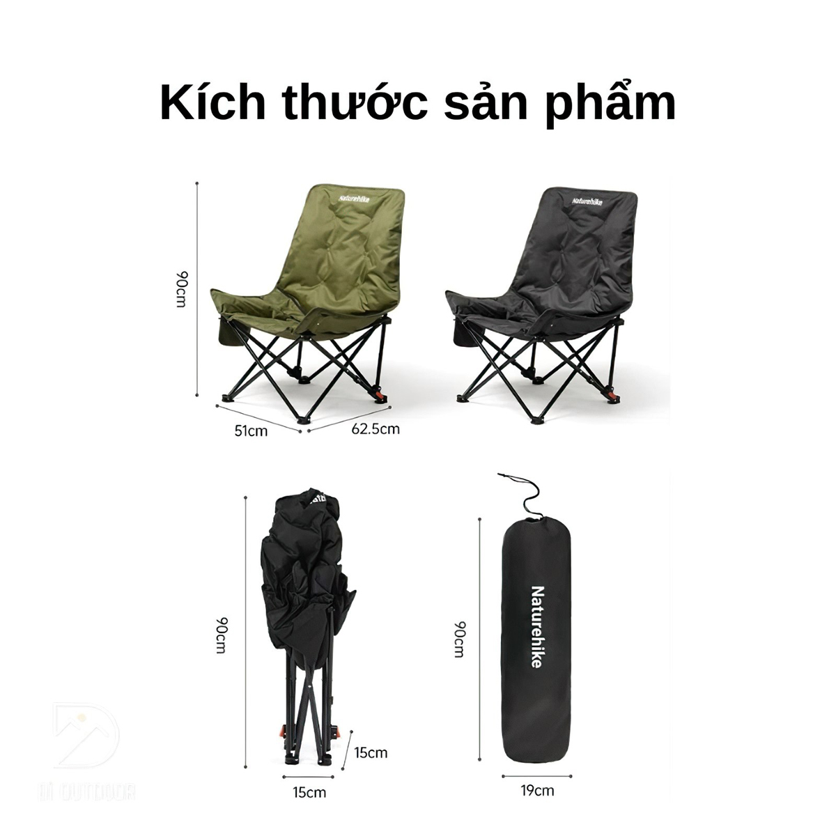 Naturehike Ghế Xếp Cắm Trại Du Lịch Ngả Lưng CNK2450JJ020