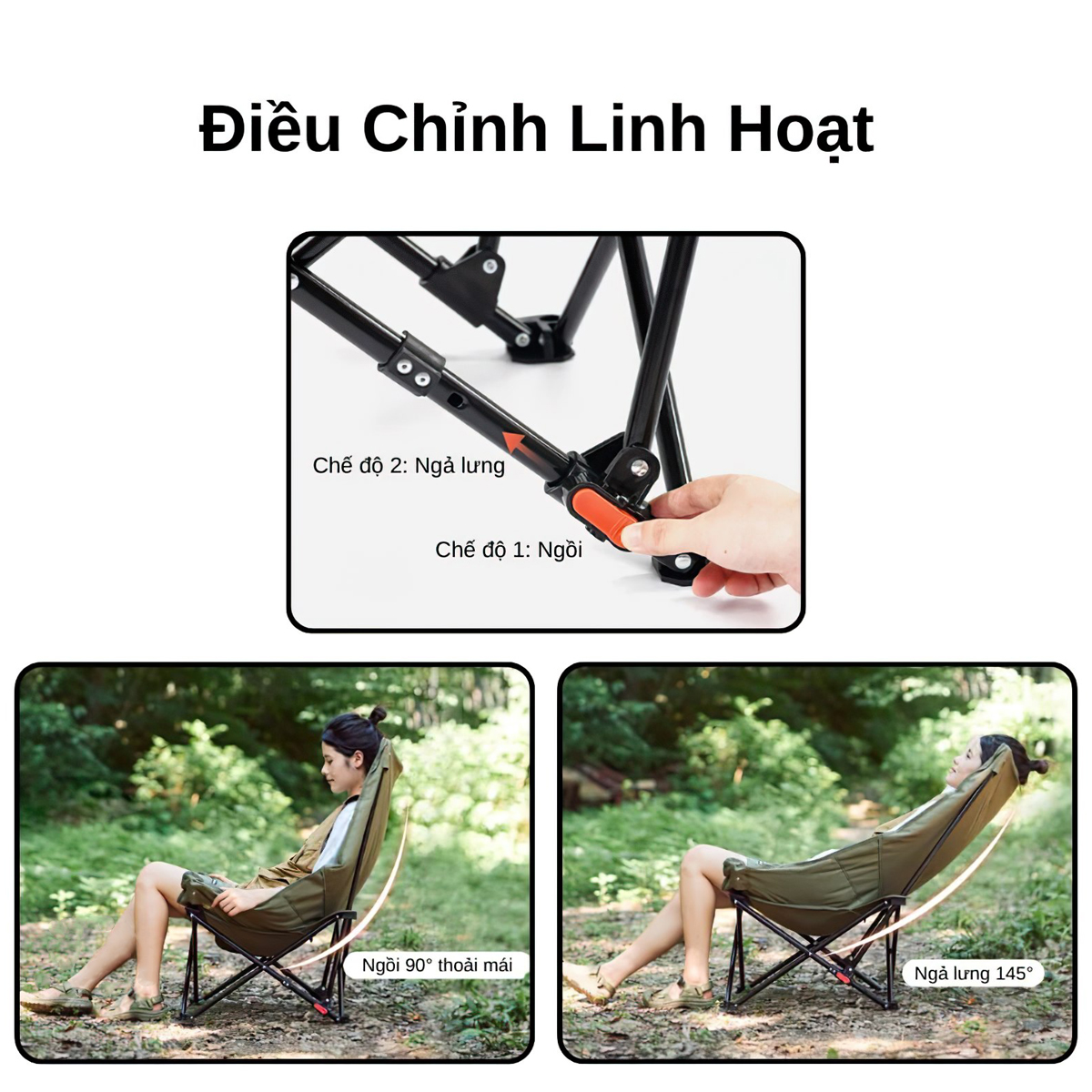 Naturehike Ghế Xếp Cắm Trại Du Lịch Ngả Lưng CNK2450JJ020