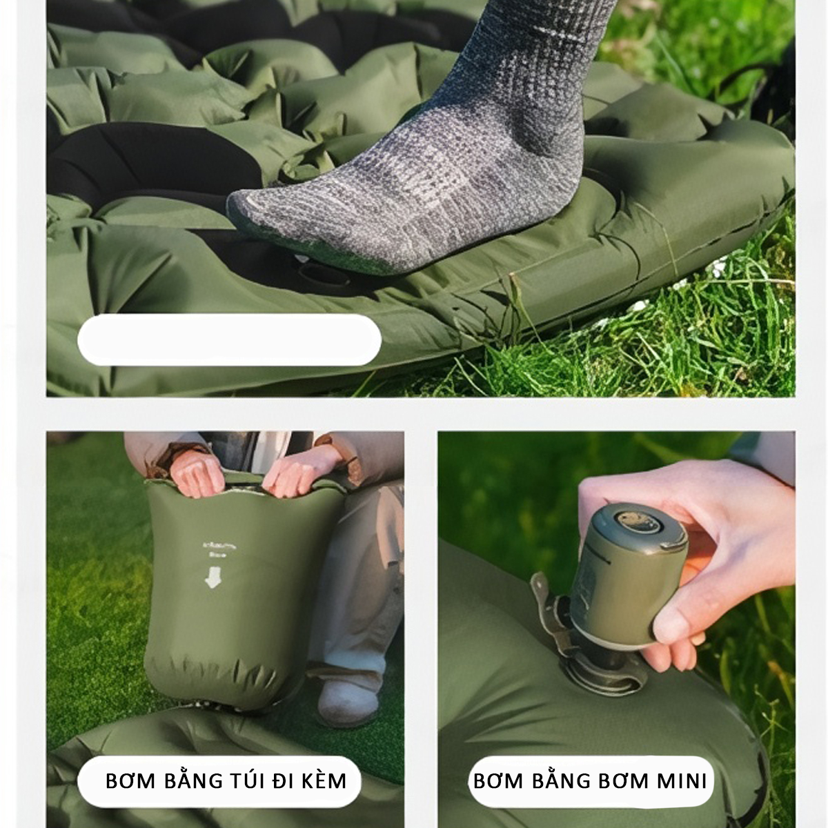 Naturehike Đệm Hơi Cắm Trại CNK2550WS019 FC01( kèm túi bơm )