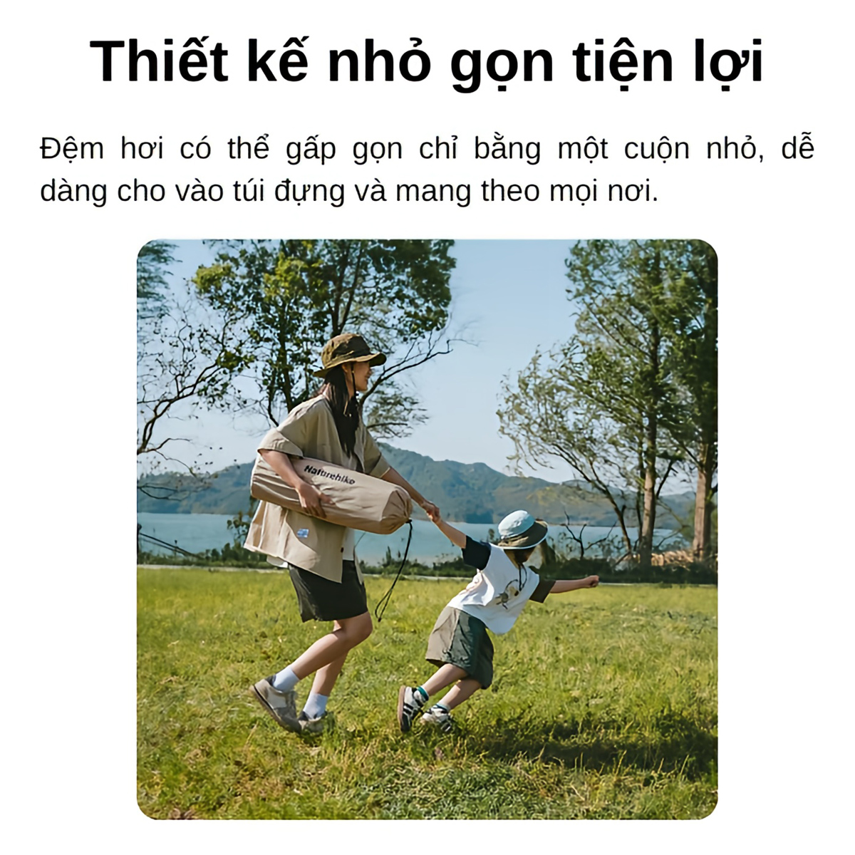 Naturehike Đệm Hơi Tự Bơm Xếp Gọn Cắm Trại CNK2550WS025