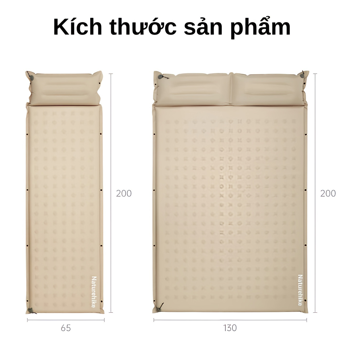 Naturehike Đệm Hơi Tự Bơm Xếp Gọn Cắm Trại CNK2550WS025