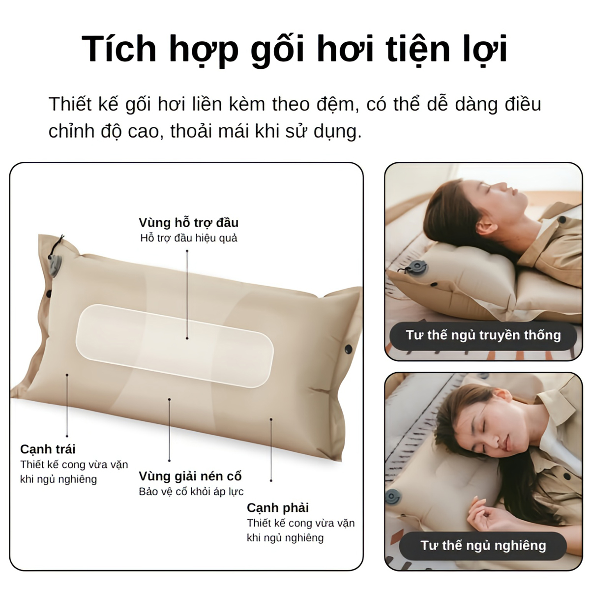 Naturehike Đệm Hơi Tự Bơm Xếp Gọn Cắm Trại CNK2550WS025