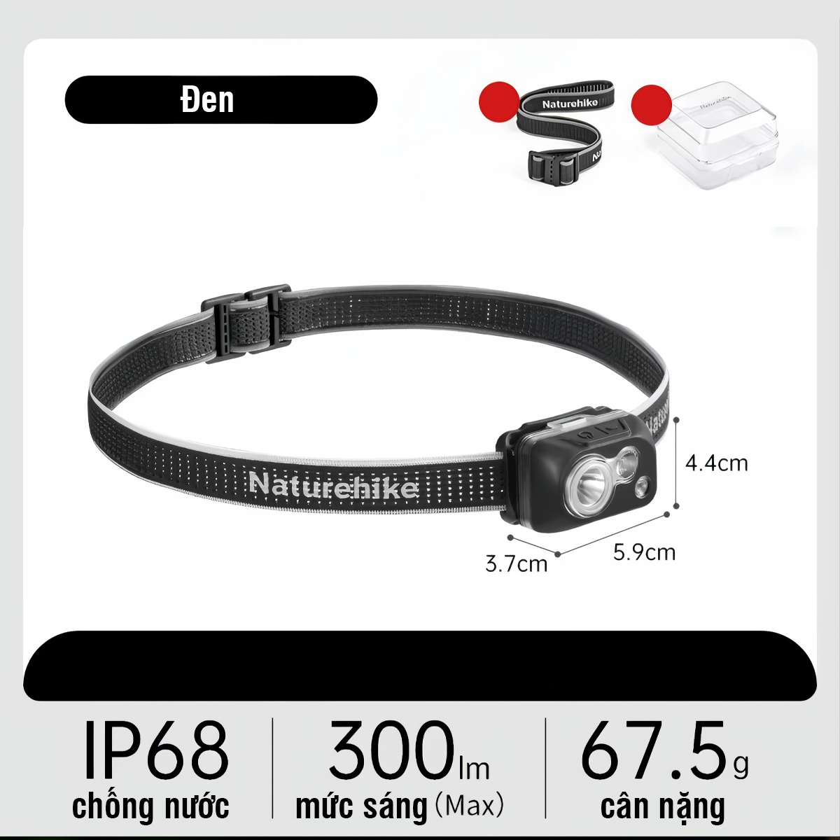 Naturehike Đèn pin Cắm Trại Đội Đầu pin AAA CNK2300DQ016