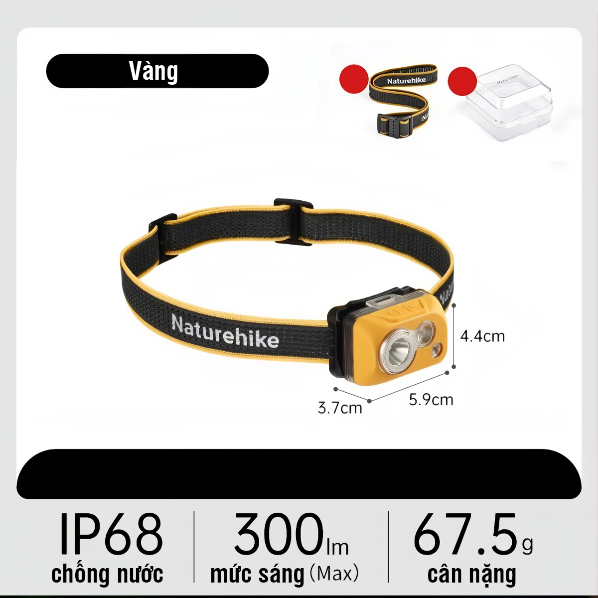 Naturehike Đèn pin Cắm Trại Đội Đầu pin AAA CNK2300DQ016