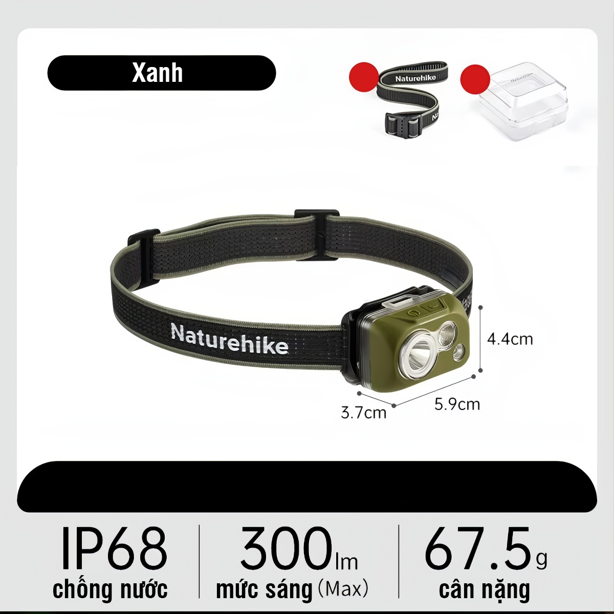 Naturehike Đèn pin Cắm Trại Đội Đầu pin AAA CNK2300DQ016