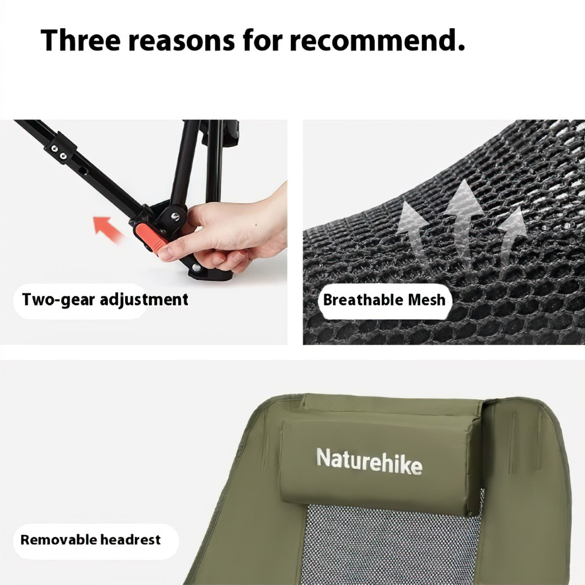 Naturehike Ghế Xếp Cắm Trại Du Lịch Ngả Lưng CNK2550JJ019