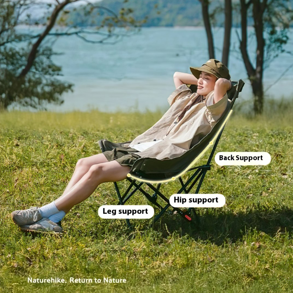 Naturehike Ghế Xếp Cắm Trại Du Lịch Ngả Lưng CNK2550JJ019