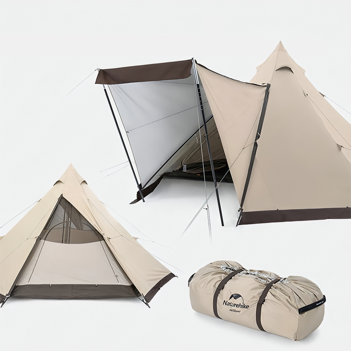 Naturehike Lều Cắm Trại Mông Cổ 5-8 người Octagonal Pyramid Tent NH20ZP014