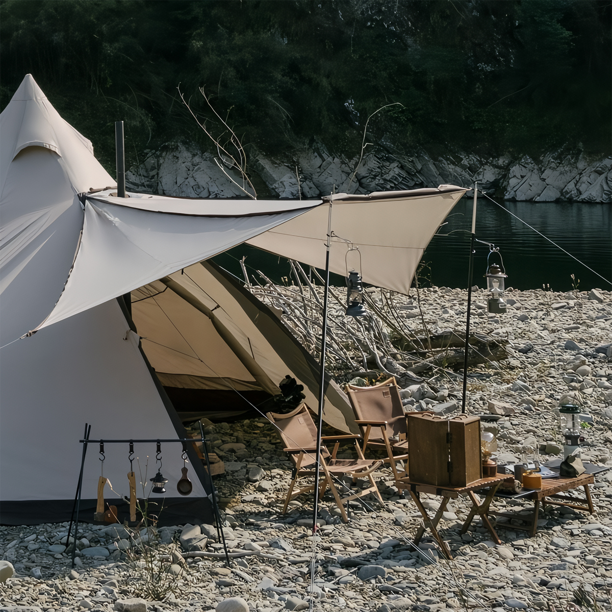 Naturehike Lều Cắm Trại Mông Cổ 5-8 người Octagonal Pyramid Tent NH20ZP014