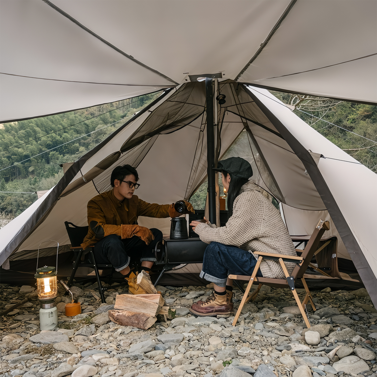 Naturehike Lều Cắm Trại Mông Cổ 5-8 người Octagonal Pyramid Tent NH20ZP014
