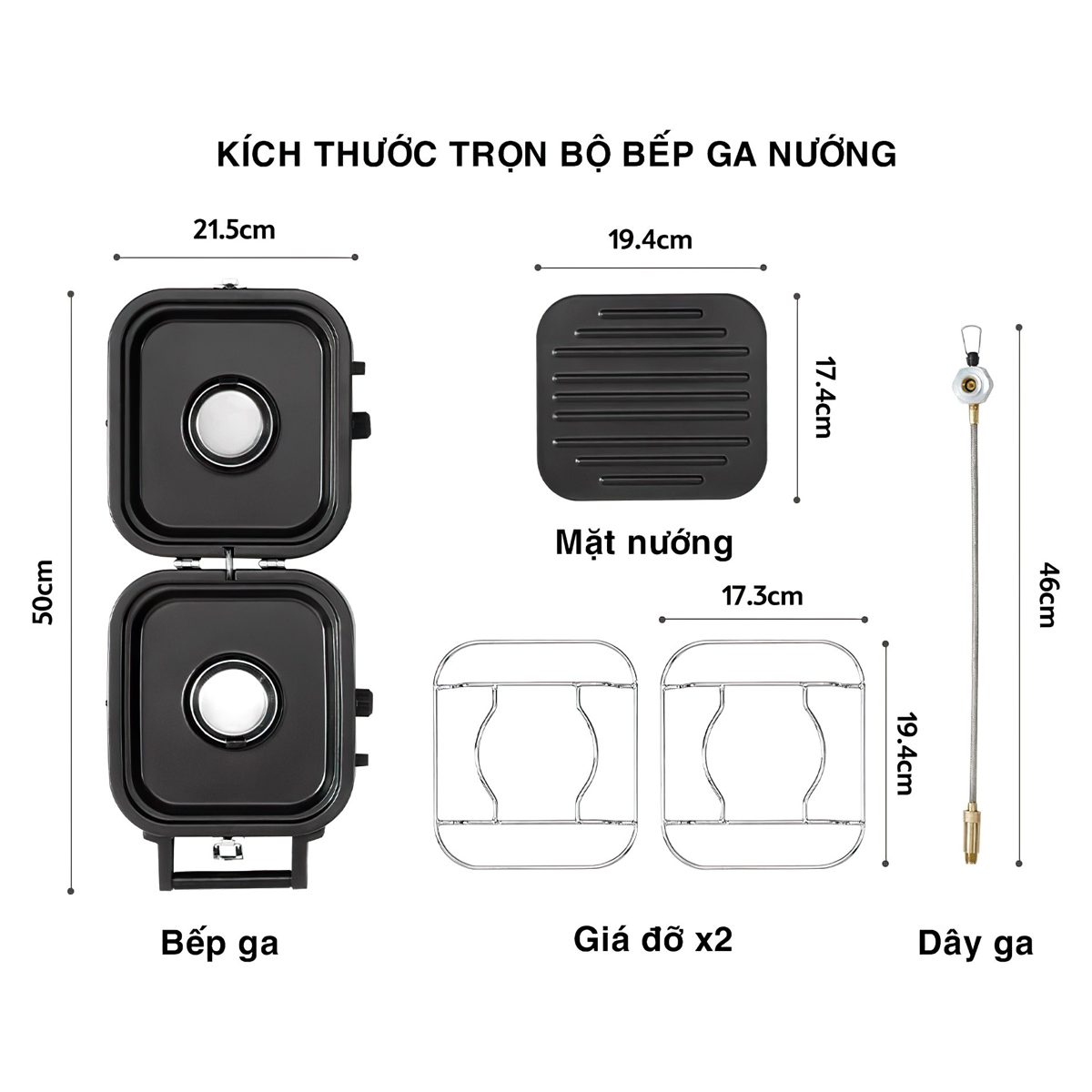 Naturehike Bếp Ga Đôi Gấp Gọn Glamping NH22RJ003