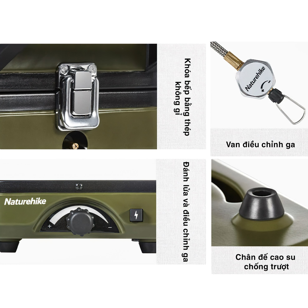 Naturehike Bếp Ga Đôi Gấp Gọn Glamping NH22RJ003