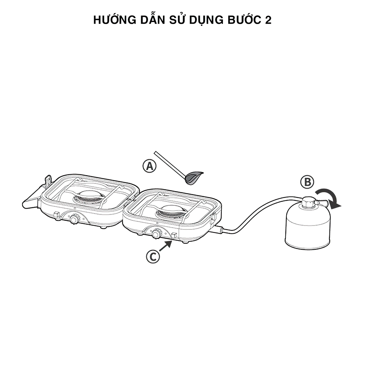 Naturehike Bếp Ga Đôi Gấp Gọn Glamping NH22RJ003