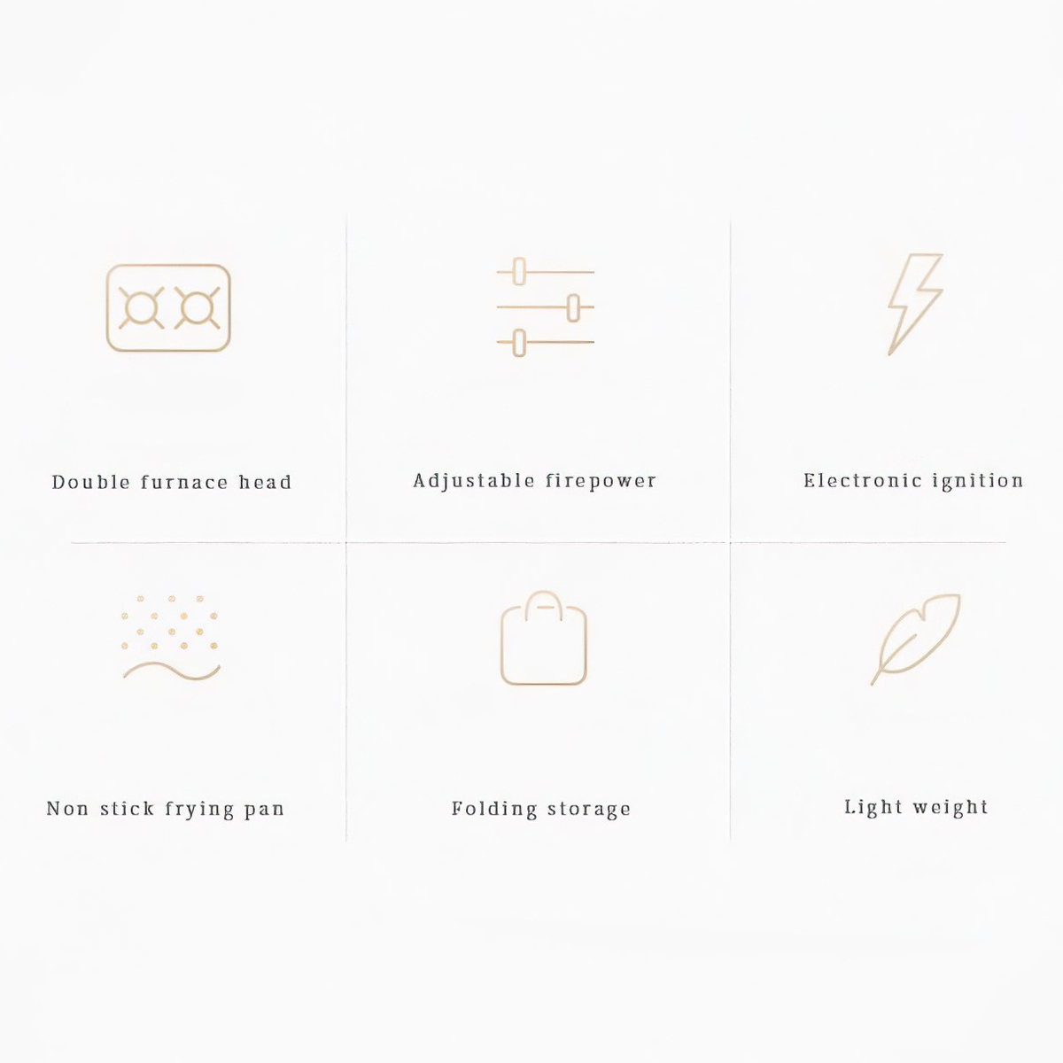 Naturehike Bếp Ga Đôi Gấp Gọn Glamping NH22RJ003