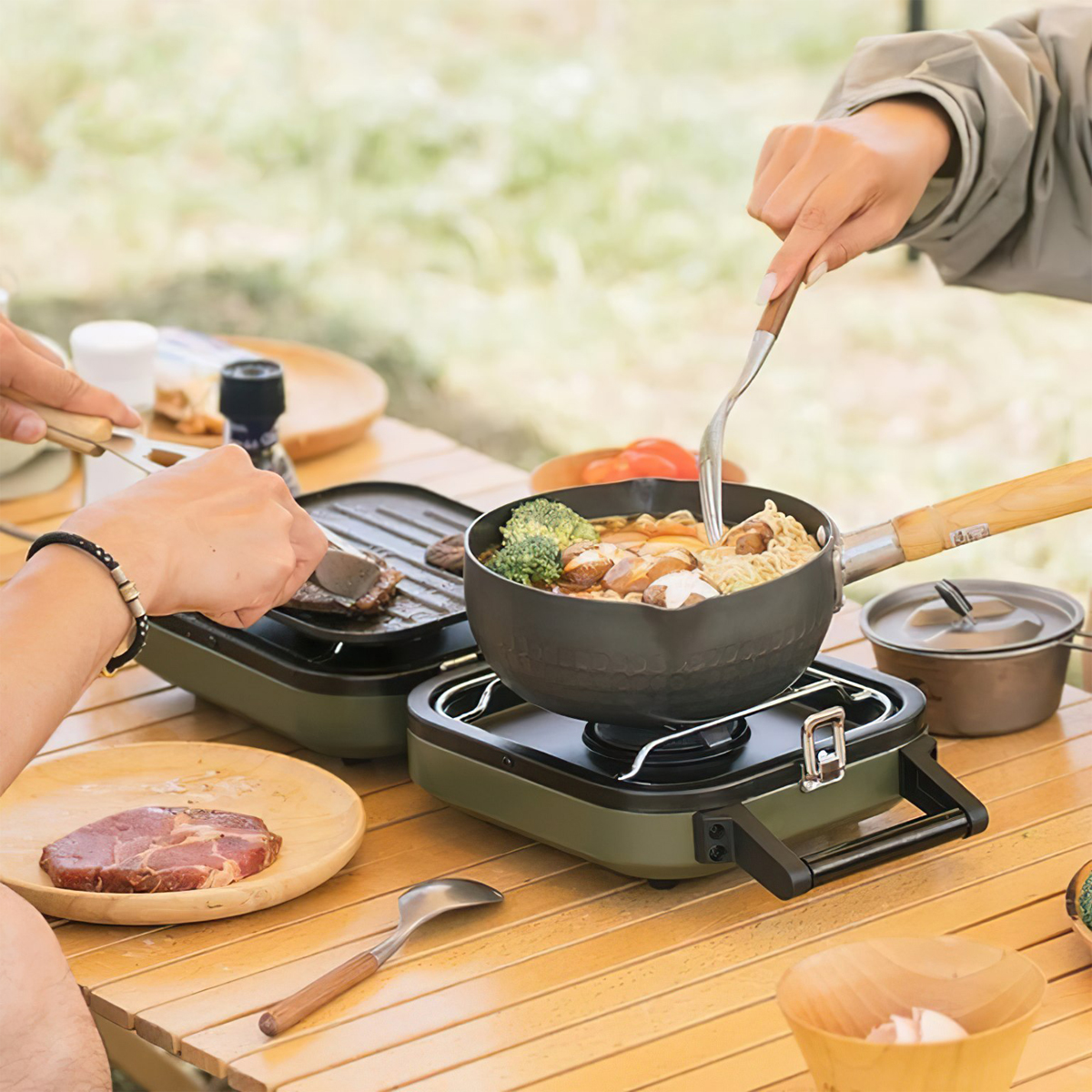 Naturehike Bếp Ga Đôi Gấp Gọn Glamping NH22RJ003